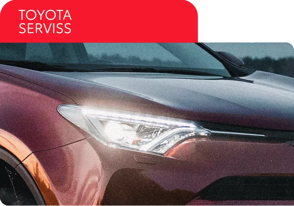 Toyota serviss gaismas